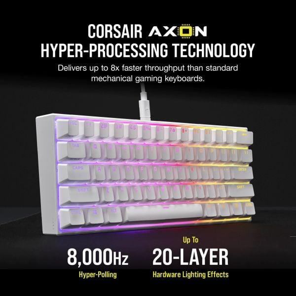 Bàn phím cơ Corsair K65 RGB MINI - White