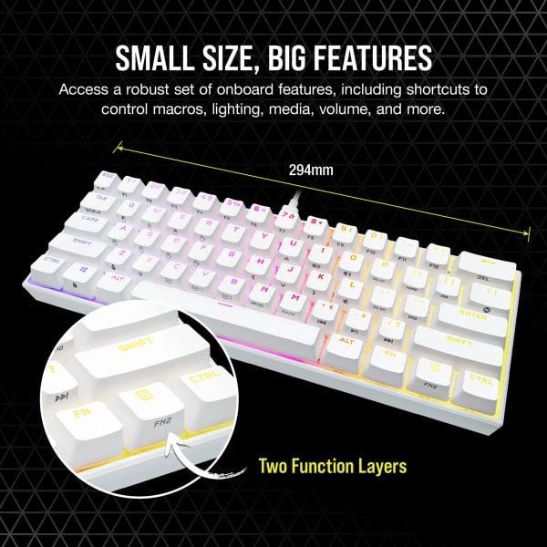 Bàn phím cơ Corsair K65 RGB MINI - White