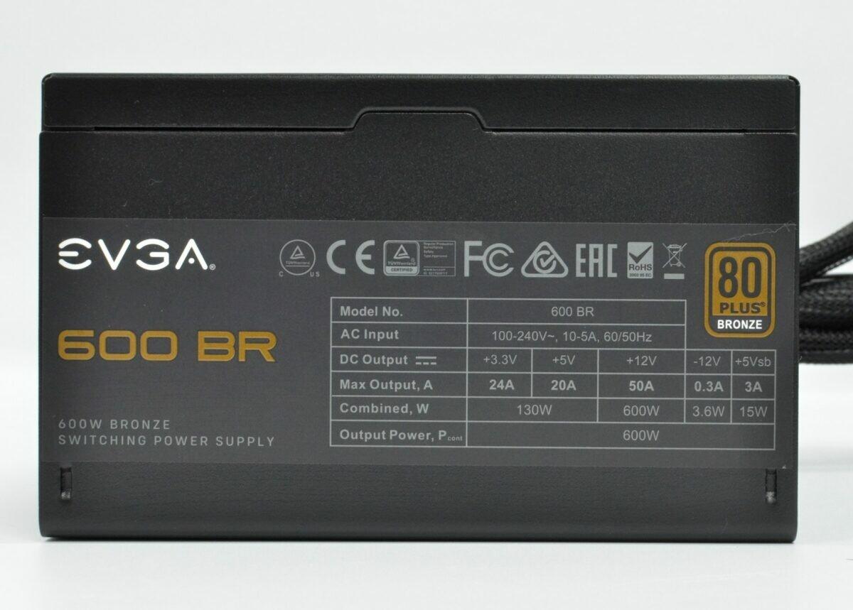 EVGA 600 BR - 80+ BRONZE 600W - Hard Line