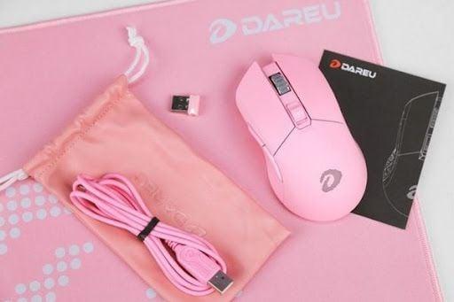 Chuột DareU EM901 RGB Wireless Pink