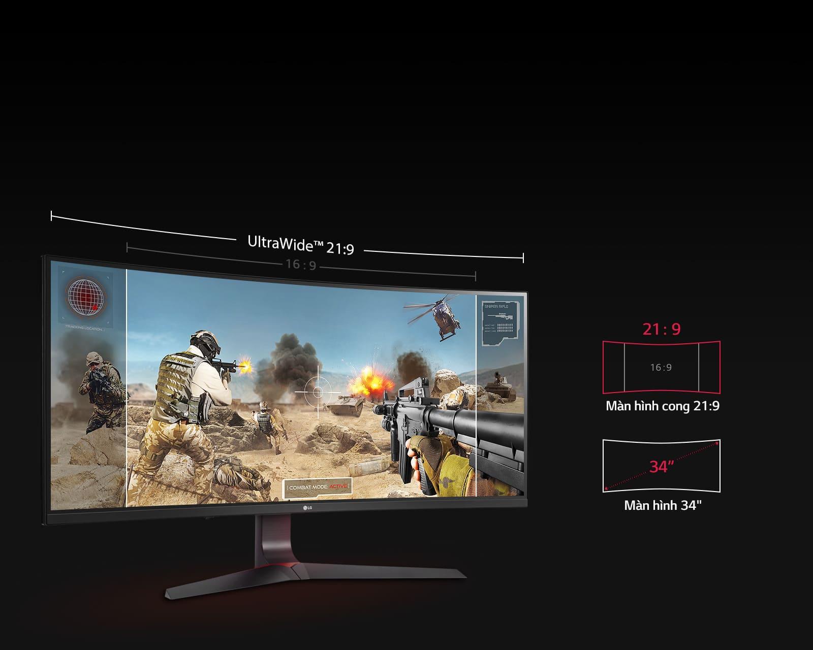 Màn hình LG 34GL750-B 34Inch 1Ms 144Hz IPS