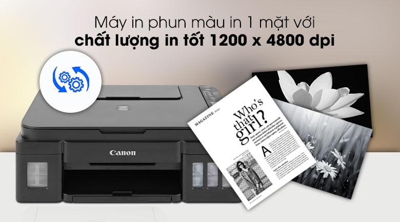 Bản in sắc nét - Máy in phun màu Canon Pixma G3010 - in phun mực liên tục, copy, scan, Wifi