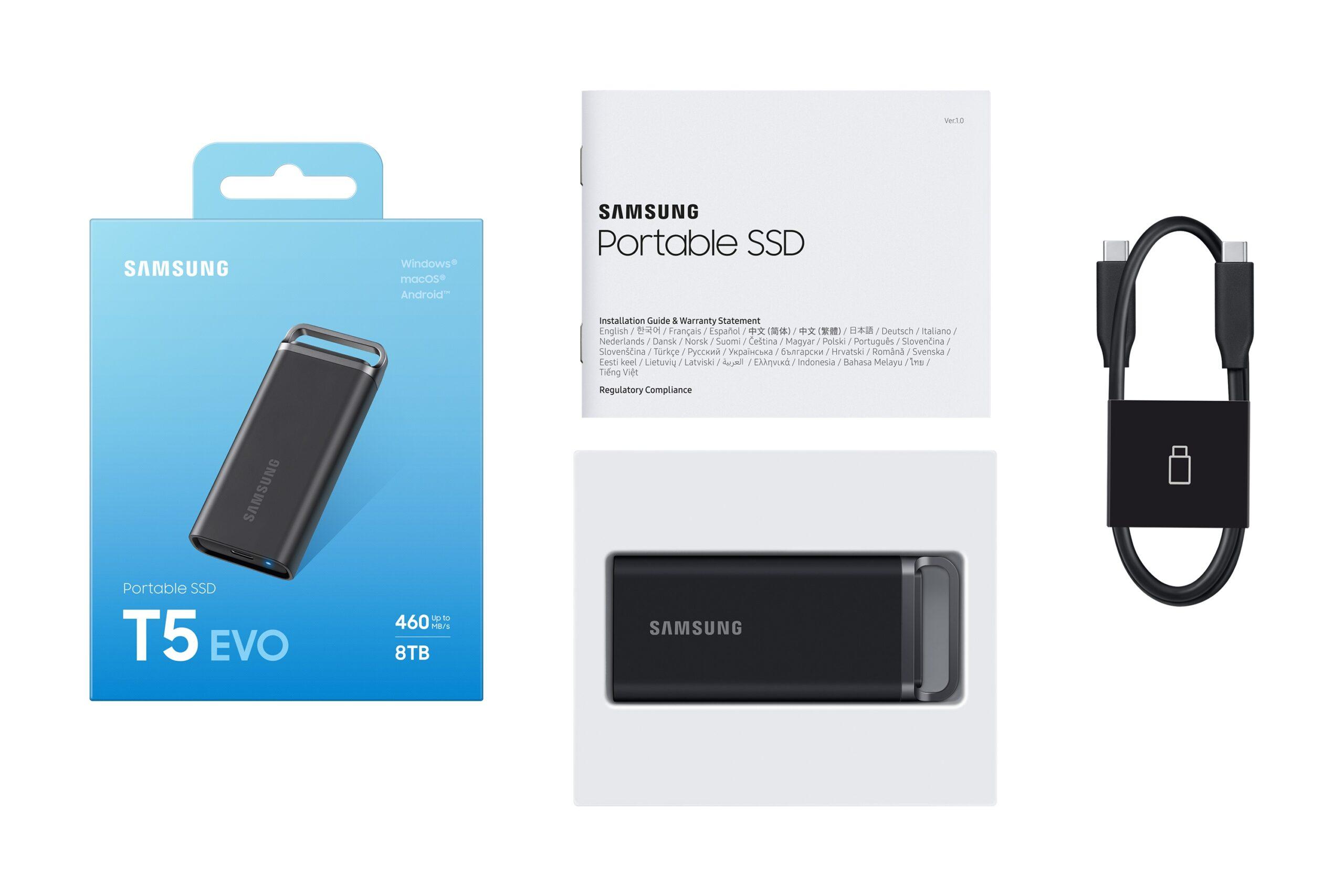 Samsung giới thiệu ổ cứng di động SSD T5 EVO: dung lượng đến 8TB, giá hấp dẫn