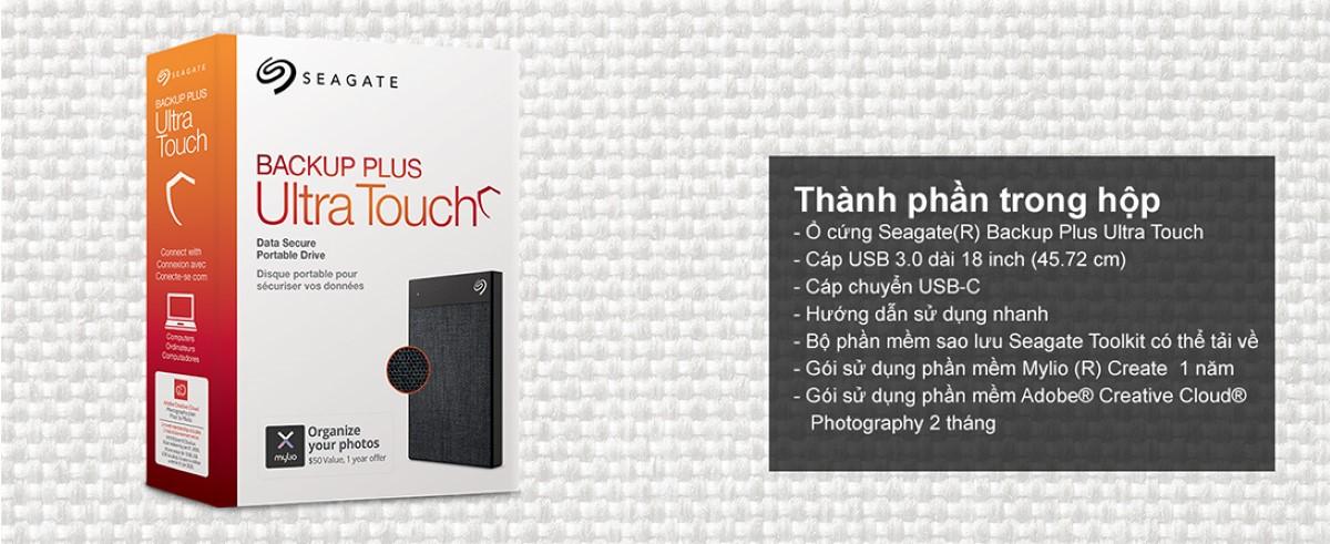 Ổ Cứng Di Động 2TB 2.5 inch Seagate Backup Plus Ultra Touch đen STHH2000300