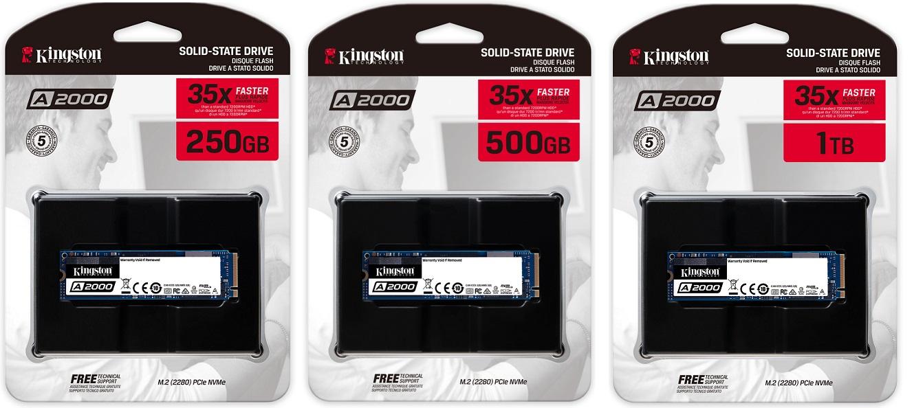 SSD Kingston A2000 M.2 PCIe Gen3 x4 NVMe 250GB SA2000M8/250G