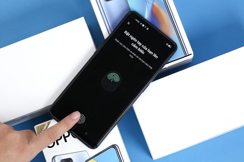 OPPO A74 | Tính năng bảo mật vân tay quang học cho tốc độ quét nhanh và chính xác