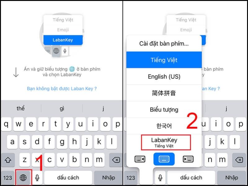 Cách thay đổi bàn phím iPhone